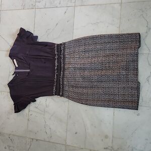 Rebecca Taylor silk and tweed dress